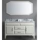 White Gloss Bathroom Vanity Cabinets Floor Mounted Classic Style 60′′x22′′x34′′