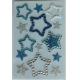 Rhinestone Colored Star Stickers , Transparent Crystal Small Star Stickers