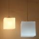 Modern Cubi Pendant Lamp milk white cubic glass cube Suspension Light（WH-MI-334）