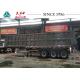 Heavy Duty Semi Dump Trailers , Tri Axle Tipping Trailer With Hvya Lifting