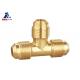 BS2779 Three Way Brass Fittings HPb 57 Brass T Connector