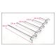 Iron Shelving Accessories Single Pegboard Hooks 10cm 20cm Length Zinc Coating