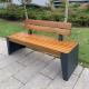 Galvanized Steel Outdoor Park Bench Metal Frame WPC Bench Seat For Garden