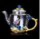 380ml Floral Glass Teapot With Gold Leaves Edge Floral Vintage Teapot Set