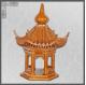 Glazed Small Pavilion Chinese Roof Ornaments For Malaysia Temple Customization