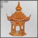 Glazed Small Pavilion Chinese Roof Ornaments For Malaysia Temple Customization