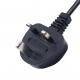 Black UK Power Cord 3 Pin Plug To IEC 320 C13 AC Cable 10A 250V