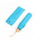 Blue Compact Mini Rain Umbrella , Manual Open Umbrella With Self Fabric Sleeve