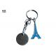 Iron Trolley Coin Metal Key Ring With Paris Tower Design for Girls Gift