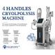 2018 Newly-released!!! The most featured Cryolipolysis Slimming Device four cryo handle can work simulated