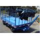Labor Saving Airport Baggage Dollies Four Rails For Cargo Transportation