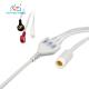 12 Pins Snap 3 Lead Ecg Cable 2.4M Main Cable 0.9M Leadwire HP Compatible