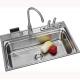 Funtional 0.9mm Kitchen Stainless Steel 1 Bowl Sink Top Mount 800*500mm