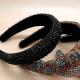 100g Vendors Gorgeous Braided Women Silk Headband With Rhinestone