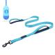 2 Handles Long Nylon Dog Leash 6FT Reflective For Extra Control