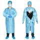 CPE Medical Protective Isolation Gowns / Blue CPE Surgical Gown Isolation Suit