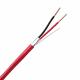 Fire Alarm Cable 1000 ft Plenum PV PVC Red PVC 2 Conductors with Bare Copper Wire
