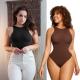 2023 Sleeveless Sculpting Bodysuits for Women Bow Collar Outdoor Slimming Shapewear