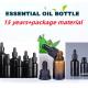 10ml 20ml 30ml 50ml empty round Essential Oil Bottle Shiny Black Glass Dropper Bottle with Calibrated Glass Piegette