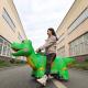 Electric Remote Control Dinosaur Ride On Animatronic Dinosaur Ride 250W For Kids
