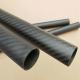 High Pressure Lightweight Round Black Carbon Fibre Tube (Plain Weave Matte)