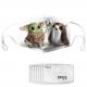 Baby Yoda Printed Reusable Face Mask With Filters