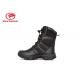 Black Mens Lace Up Genuine Leather Military Boots Water Resistant  Fashion