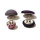 36L Self Cover Metal Buttons , Round Metal Shank Fabric Covered Snap Buttons