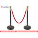 Stainless Steel Security Bollards Crowd Control With Velvet Rope Stanchions