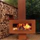 Freestanding Garden Metal Outdoor Fireplace Corten Steel Wood Burning Stove