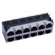 2x6 Shielded THT LPJE329CNL 12 Ports Through Hole Stacked RJ45