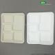 100% Biodegradable Sugarcane Pulp 5 Compartment Tray Natural Bagasse Eco-Friendly Compostable Melamine Dinner Plate