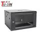 Glass Door 6u Mobile Server Rack , Wall Mount Network Rack Cabinet Dustproof