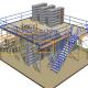 Powder Coated Industrial Storage Racks for Mezzanine Systems