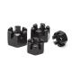 Precision Nonstandard Parts OEM Service Fine Toothed Slotted Nut Black Finish