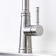 Stainless Steel 360 Degree Swiveling Spout Brushed Nickel Kitchen Faucet With Sprayer