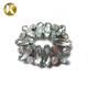 4.1cm*3.5cm Crystal Shoe Buckles Iron / Copper Material With Protection Plating