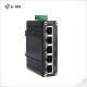 Mini Industrial 5 Ports Gigabit Ethernet Switch 12 - 48VDC DIN Rail Unmanaged