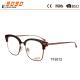 Latest fashion TR90 injection glasses china wholesale plastic optical frame with bronze temple