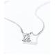 0.20ct 18K Gold Diamond Necklace Princess Cut Solitaire Diamond Necklace Yellow Gold