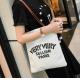 Canvas shoulder bag leisure female bag bucket casual Korean version of the hand-held fashion trend letter