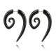 Black Punk Round Spiral Drop Earrings Vintage Snails Shap Earrings for Women Two Part Ear Party Jewelry Gifts