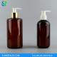 250ml and 500ml amber PET bottles, transparent PET bottle for cosmetic packaging