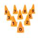 23cm Orange Training Cones , Digital Sign Barrel Small Football Cones