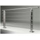 Interior Stainless Cable Stair Railing System With Brushed  / Polished Finish