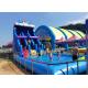 Commercial Blue Inflatable Slip And Slide With Big Swimming Pool For Adult And Kids
