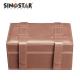 Rectangular Shape Leather Jewelry Box Screen Printing Surface Finish Customized