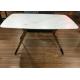 Non Slip 130*80*76cm Wrought Iron Marble Table