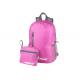 Customized Pink Rucksack Lightweight Fold Up Backpack Knapsack