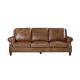 Living Room Furniture Three Seater Leather Sofa Durable Linen Solid Structure